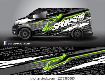 Cargo van graphic vector. abstract racing shape with modern camouflage design for vehicle vinyl wrap 