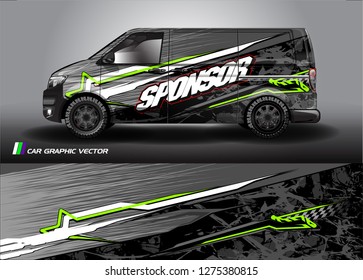 Cargo van graphic vector. abstract racing shape with modern camouflage design for vehicle vinyl wrap 