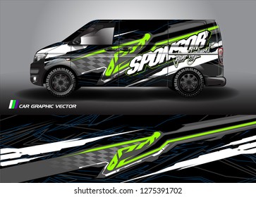 Cargo van graphic vector. abstract grunge background design for vehicle vinyl wrap 
