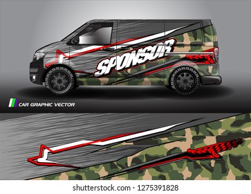 Cargo van graphic vector. abstract grunge background design for vehicle vinyl wrap 