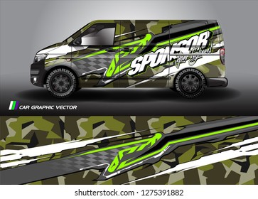 Cargo van graphic vector. abstract grunge background design for vehicle vinyl wrap 