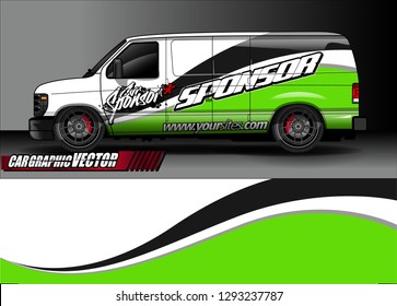 Cargo van graphic vector. abstract racing shape with modern camouflage design for vehicle vinyl sticker wrap 