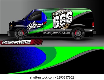 Cargo van graphic vector. abstract racing shape with modern camouflage design for vehicle vinyl sticker wrap 