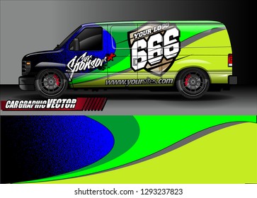 Cargo van graphic vector. abstract racing shape with modern camouflage design for vehicle vinyl sticker wrap 