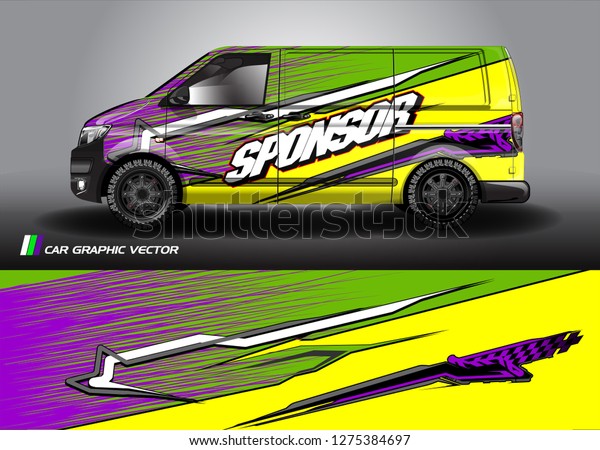 Cargo van graphic vector. abstract grunge\
background design for vehicle vinyl\
wrap