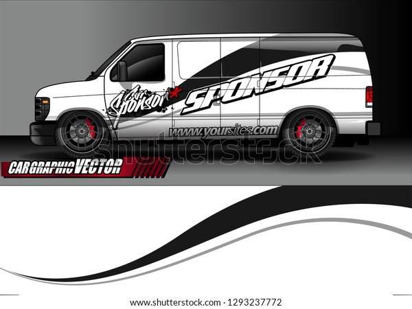 Cargo van graphic\
vector. abstract racing shape with modern camouflage design for\
vehicle vinyl sticker wrap\
