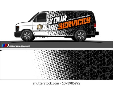 cargo van graphics. modern camouflage design for vehicle vinyl wrap 
