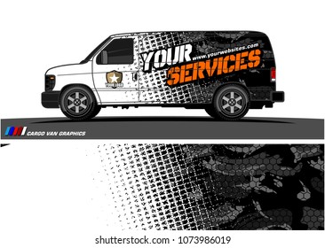 cargo van graphics. modern camouflage design for vehicle vinyl wrap 
