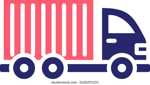 Cargo Van Icon Fill Vector Illustration