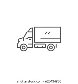 Cargo van line icon