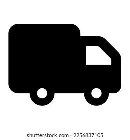 Cargo van solid vector icon design in trendy style