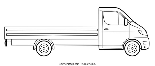 Cargo van vector stock illustration.