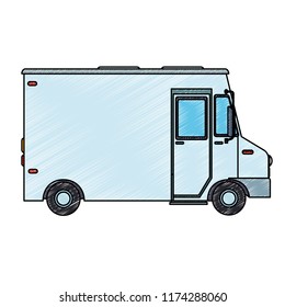 Cargo van vehicle scribble