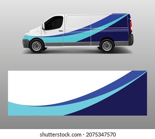 cargo van wrap vector, Graphic abstract stripe designs for wrap branding vehicle