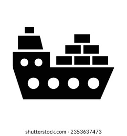 Cargo Vector Glyph Icon For Personal And Commercial Use.
