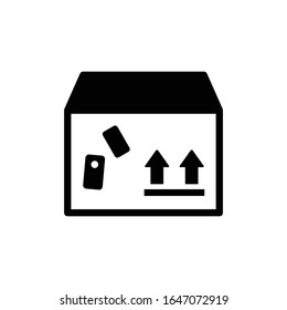 Icono vectorial de carga en fondo blanco.
