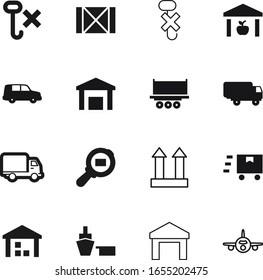 cargo vector icon set such as: travel, boxes, ocean, food, icons, sale, silhouette, brown, export, aviation, texture, wood, mail, plane, pine, flight, care, red, aircraft, magnifier, military, jet