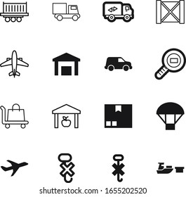 cargo vector icon set such as: ui, trendy, free, sticker, image, rescue, removal, trucking, passenger, red, pine, lorry, pallets, icons, cart, circle, no, trailer, search, boat, road, surprise, wood