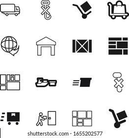 cargo vector icon set such as: brown, wooden, auto, start, port, building, image, vehicle, consolidated, engineering, boxes, technology, pick, square, sea, set, open, man, up, crate, ship, planet