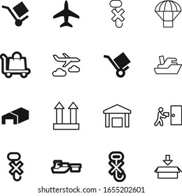 cargo vector icon set such as: up, open, pilot, man, rescue, move, care, abstract, mail, food, download, top, tourism, goods, sea, clip, port, supply, handle, emblem, cruise, send, passenger