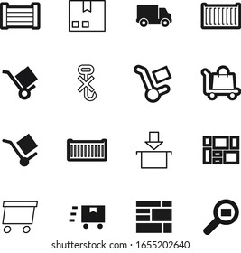 cargo vector icon set such as: vehicle, set, pictogram, pine, old, express, car, art, search, pack, warning, tracking, no, brown, van, square, hooks, hook, thin, up, shop, boxes, texture, courier