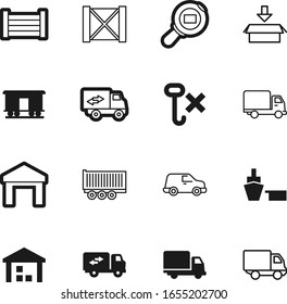 cargo vector icon set such as: rail, simple, boat, magnifier, web, back, courier, drop, glass, hooks, road, railroad, view, train, download, wagon, top, order, wheel, automobile, cartoon, front, down
