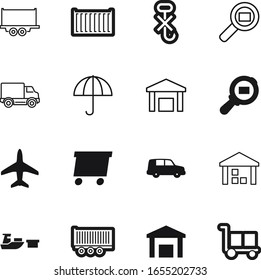 cargo vector icon set such as: no, air, template, tourism, label, free, jet, warning, tag, find, goods, old, umbrella, post, isometric, order, deliver, dock, emblem, aircraft, distribution, travel