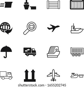 cargo vector icon set such as: old, cruiser, umbrella, hand, warehouse, closed, color, sky, post, yacht, auto, global, sail, international, keep, paper, trucking, dry, luxury, long, pallets
