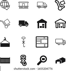 cargo vector icon set such as: do, auto, port, order, color, world, train, break, wagon, drawing, glass, search, sphere, no, pixel, arrow, market, steel, trolley, lifting, ship, perfect, worldwide
