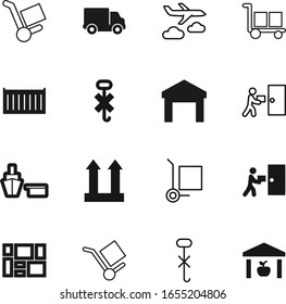 cargo vector icon set such as: equipment, aircraft, paper, pilot, fly, send, handle, simple, air, airline, isometric, pictogram, heavy, plane, shopping, silhouette, trolley, jet, aviation, trade