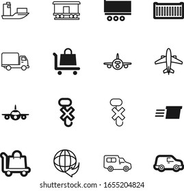 cargo vector icon set such as: warehouse, store, goods, yacht, automobile, arrow, sky, back, containers, marine, dock, rail, sphere, international, open, railway, planet, isometric, food, train, top