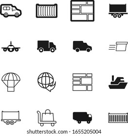 cargo vector icon set such as: global, market, jet, international, closed, ocean, shopping, flight, web, concept, arrow, object, send, logo, wide, aircraft, pictogram, simple, pack, marine, shape
