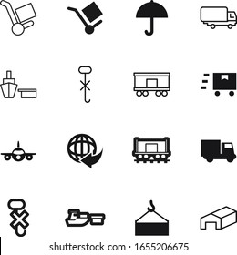 cargo vector icon set such as: concept, sticker, boxes, art, track, view, shopping, food, flight, earth, aircraft, industry, dry, arrow, logistics, lorry, drawing, order, removal, break, trailer, do