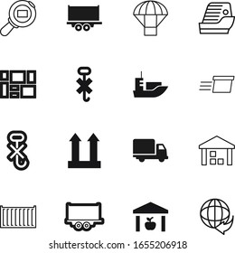 cargo vector icon set such as: isometric, tour, marine, shape, move, object, sail, supply, care, post, cruise, web, liner, open, handle, world, international, wide, transparent, arrow, planet, search