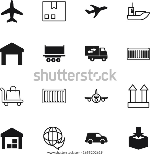 cargo vector icon set such as: boat, ocean,\
tourism, tanker, water, military, fragile, pallets, shiping,\
object, planet, shopping, perfect, care, art, pictogram, view,\
road, cart, template,\
world