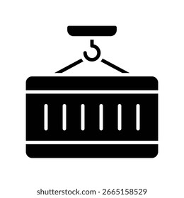 Cargo Vector für industrielle Versand und Lieferung, Versandbox-Symbol, Fabrikgüter- und Gütertransport