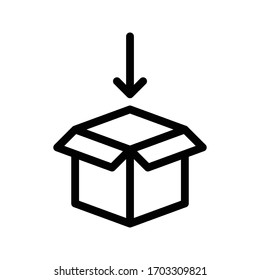 cargo vector thin line icon 