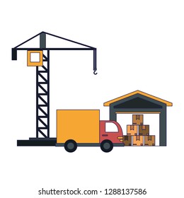 Cargo vehicle and warehouse