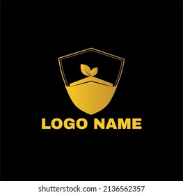 Logo-Design des Frachtschiffes. Vektordesign des Containerschiffes. Schiffskraftlogotype