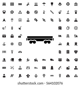 cargo wagon icon illustration isolated vector sign symbol