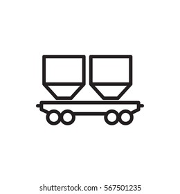 cargo wagon icon illustration isolated vector sign symbol