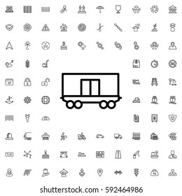 cargo wagon icon illustration isolated vector sign symbol. Logistic icons vector set.