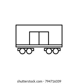 cargo wagon icon illustration isolated vector sign symbol