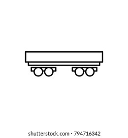 cargo wagon icon illustration isolated vector sign symbol