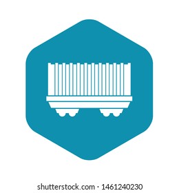 Cargo wagon icon. Simple illustration of cargo wagon vector icon for web design