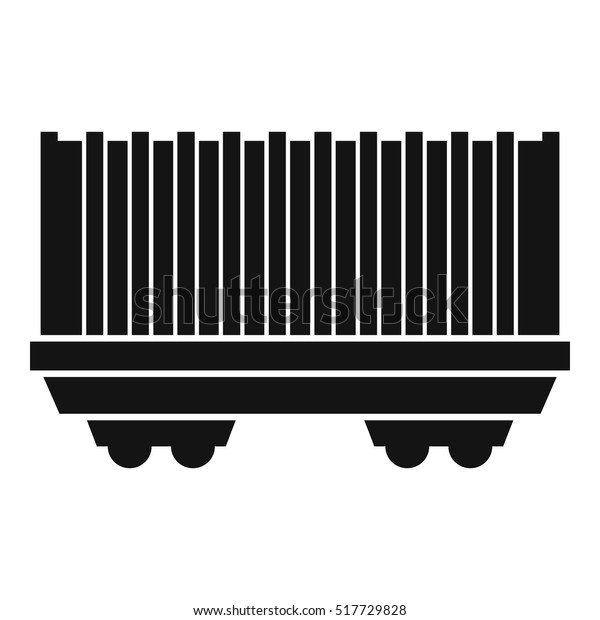 Cargo wagon icon. Simple illustration of cargo\
wagon vector icon for web\
design