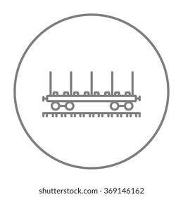 Icono de la línea del vagón de carga.