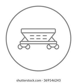 Icono de la línea del vagón de carga.