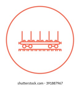 Cargo wagon line icon.