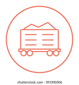 Cargo wagon line icon.